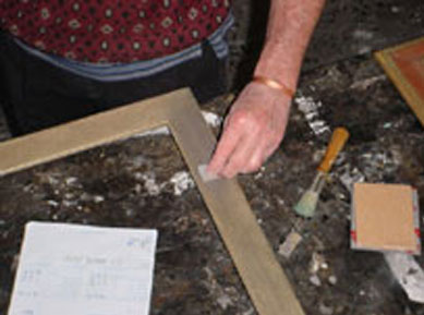 Photo of In-Fin-Art's Third stage of producing a hand-gilded art frame